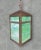 1920s Mission Pendant Light With Green Slag Glass For Sale - Image 4 of 6
