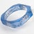 Plastic John Galliano Blue Acrylic Resin Bracelet Bangle with Newspaper Inclusions For Sale - Image 7 of 16