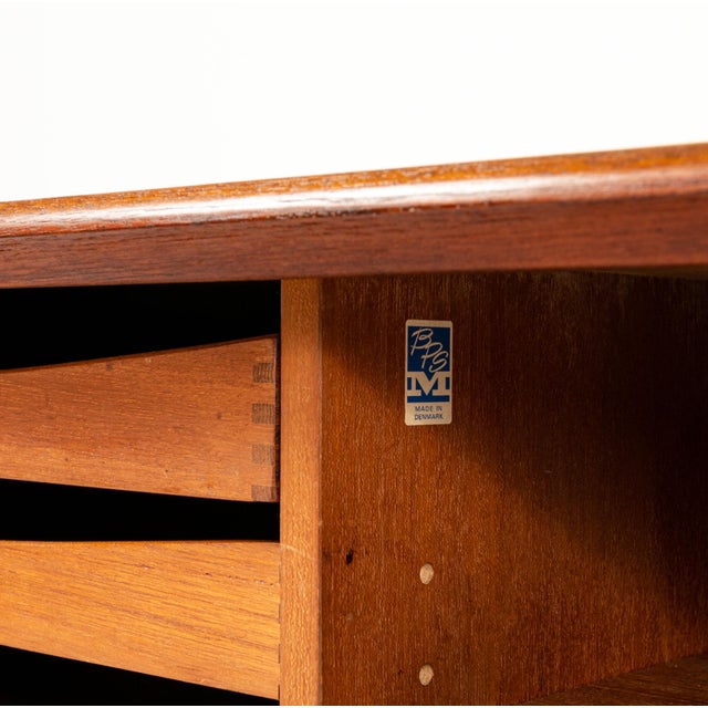 Bernard Pedersen & Son Tambour Door Credenza in Teak For Sale - Image 9 of 10