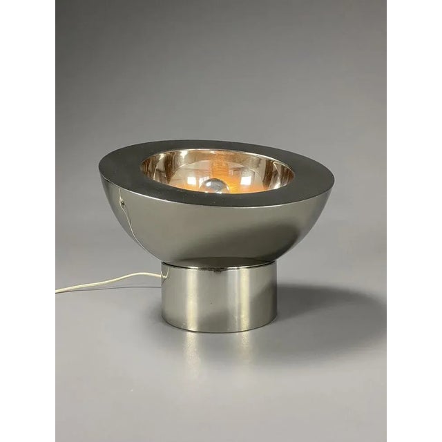 Italian Adjustable Nickel Plated Table Lamp, 1970 For Sale - Image 6 of 7