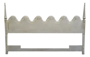 Unique Furniture Italian Mediterranean Style Hollywood Regency King Size Headboard 7176 - Dorado White Finish