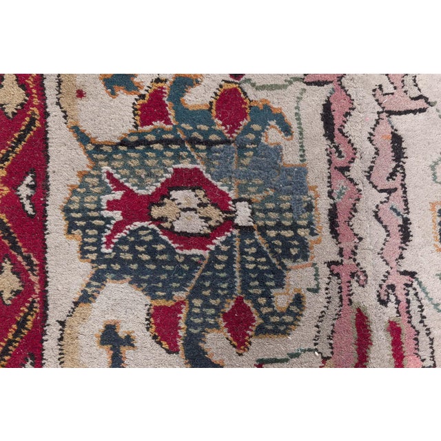 Beige Doris Leslie Blau Antique Agra Beige Runner - c. 1900 (Size Adjusted) (Fragment) For Sale - Image 8 of 10