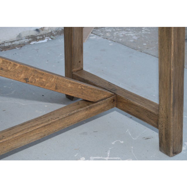 Extendable Dining Table in Vintage Oak, Built to Order by Petersen Antiques For Sale - Image 9 of 11