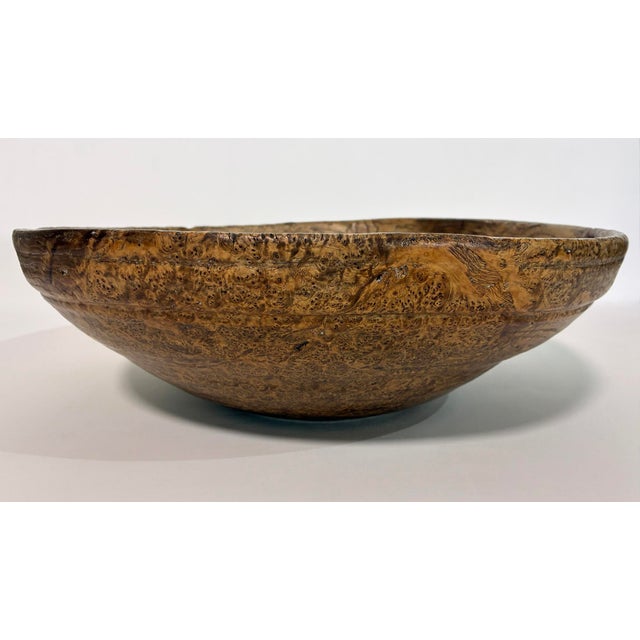 American Monumental 18th Century American Burlwood Bowl, Virtually Untouched Historical Significance For Sale - Image 3 of 12
