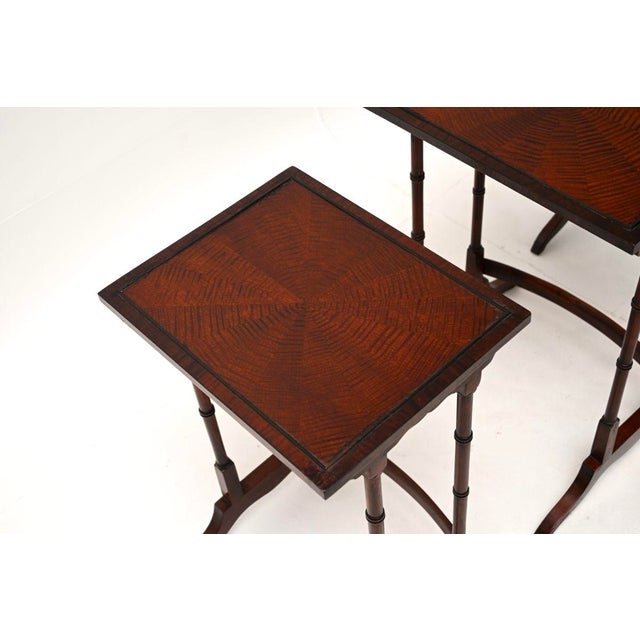 Antique Edwardian Nesting Tables, 1900, Set of 4 For Sale - Image 10 of 11