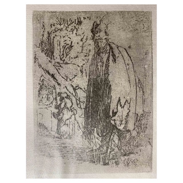 Charles Amand Durand after Rembrandt, A Beggar, 19th Century, Engraving For Sale