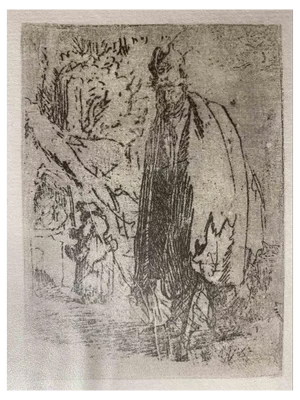 Charles Amand Durand after Rembrandt, A Beggar, 19th Century, Engraving