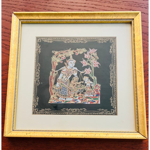 Silk Paintings Thai Mythological Set,3 For Sale In New York - Image 6 of 8