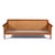 Danish Modern Teak Sofa With Caned Sides Restored in New Leather For Sale - Image 6 of 16
