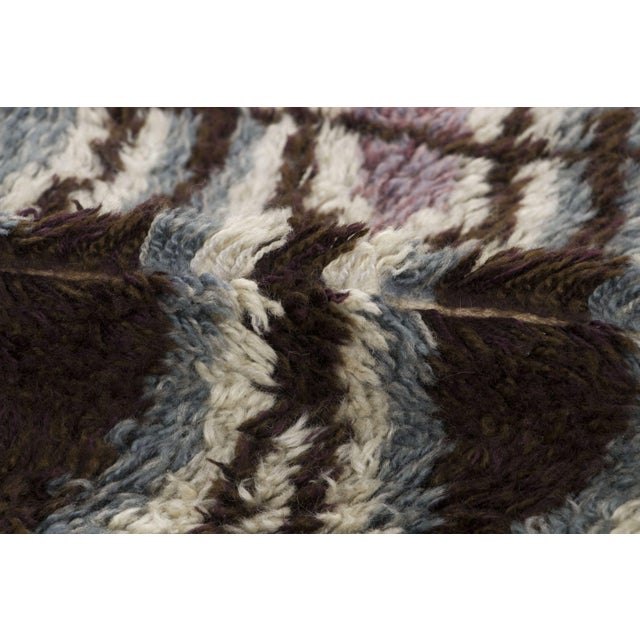 Vintage Swedish Rya Wool Rug in Diamond Design by Rug & Kilim, 1950-1959 For Sale In New York - Image 6 of 8