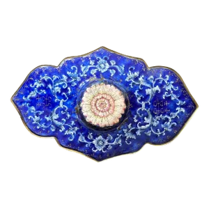 Antique Chinese Enamel Trinket Tray Ring Dish