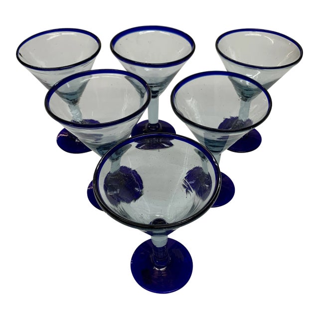 2000s Margarita or Martini Glasses -Set of 6 For Sale