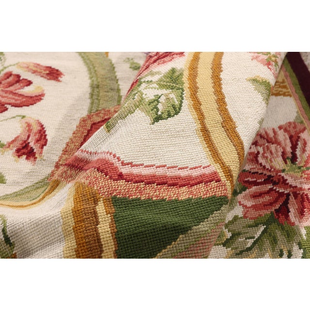 Vintage Chinese Aubusson Needlepoint Rug, 03'01 X 05'01 For Sale In Dallas - Image 6 of 10