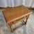 Brown Late 20th Century English Golden Oak Turned Leg Side Table With Stretcher Base and Drawer For Sale - Image 8 of 11