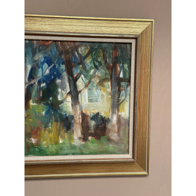 Pia Hesselmark‑Campbell, Neighbor's House, 1960s, Oil on Canvas, Framed For Sale - Image 7 of 18