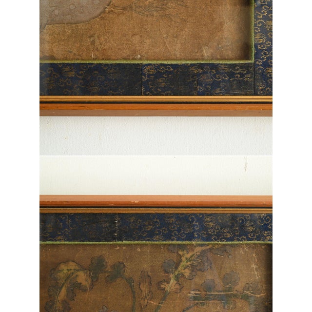 Textile Antique Japanese Turnip Painting Fragment / Pre-Edo / Wabi-Sabi Framed Art For Sale - Image 7 of 18
