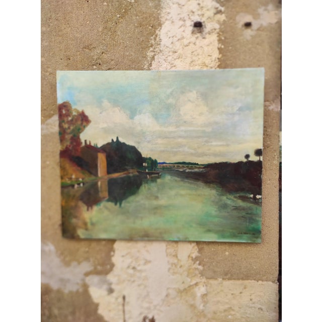 Pradel, French Landscape, 1993, Oil on Canvas For Sale - Image 9 of 9