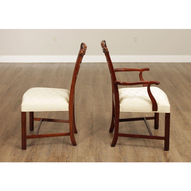 Hickory Chair Set Of Six Chippendale Style Mahogany Dining Chairs For Sale - Image 17 of 18