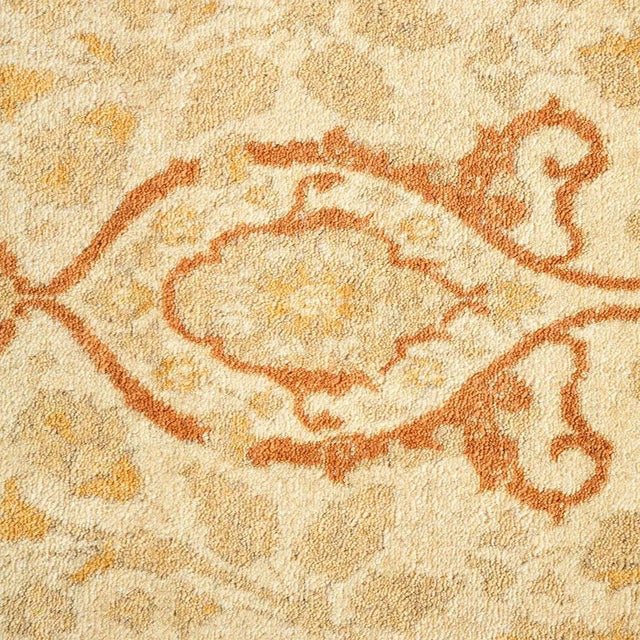 Traditional Mogul Collection Hand-Knotted Area Rug - Ivory 6' 0" x 9' 5" For Sale - Image 3 of 4