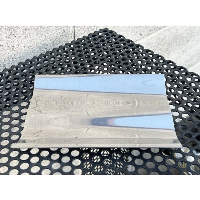 Mid-Century Modern Wave by Georg Jensen Royal Copenhagen Stainless Steel Paper Weight Stationary Pen Holder Trivet For Sale - Image 3 of 5