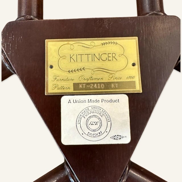 Wood 1960s Kittinger Removable Glass Top Mahogany Coffee Table For Sale - Image 7 of 8