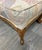 Cream Vintage French Louis XV French Country Carved Upholstered Ottoman For Sale - Image 8 of 11