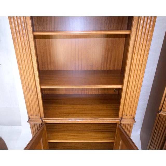 Pair of Super Fine Federal Style Frutiwood Bokcases by Bloomingdale's Italy MINT For Sale - Image 12 of 16