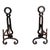 1950s Sculptural Hand Forged Iron Andirons For Sale