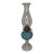 Late 19th Century Rare Thuro Collection Sheldon Swirl Opalescent Kerosene Oil Lamp Blue Reverse For Sale
