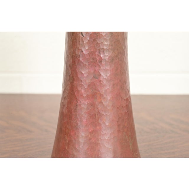 Copper Ramon Ramirez Arts & Crafts Hammered Copper Vase For Sale - Image 8 of 13