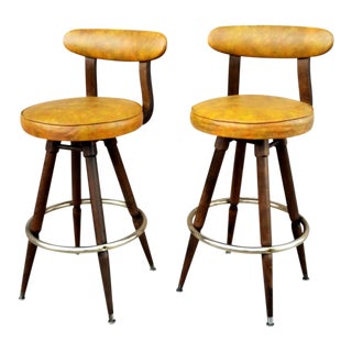 1960s Eames Era Barstools by Calorator - a Pair For Sale