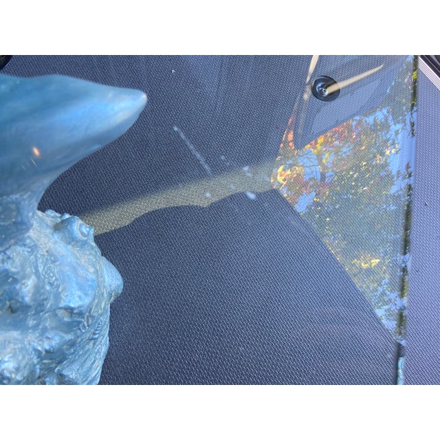 Vintage Mid Century Modern Sculptural Nude Mermaid Coffee Table and Dolphin For Sale - Image 4 of 18