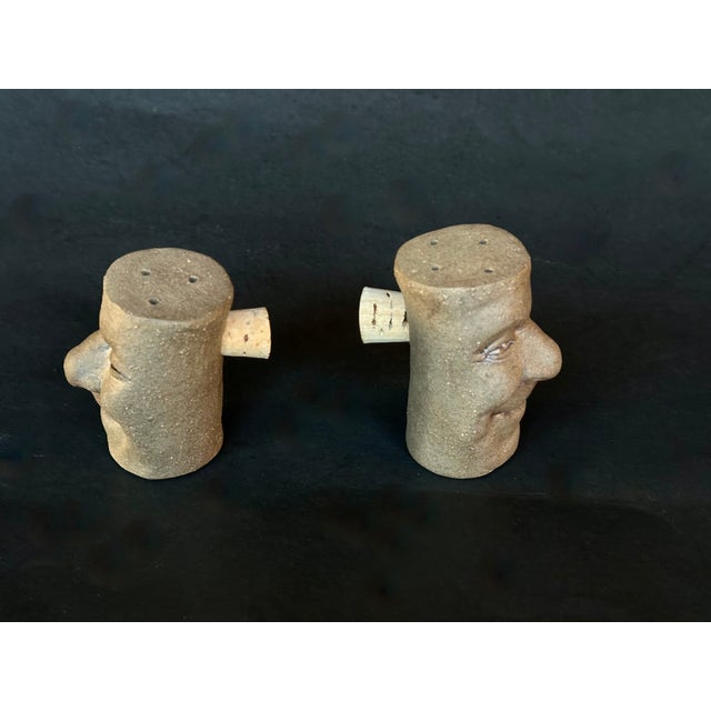1990s 1990s Art Pottery Salt and Pepper Shakers For Sale - Image 5 of 11