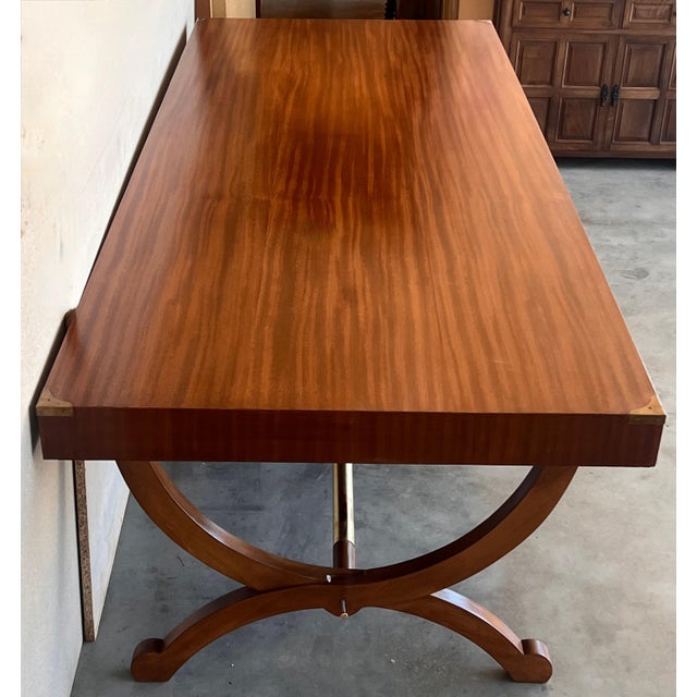 Brown 1930's Art Deco Large Dining Table or Hall Table For Sale - Image 8 of 18