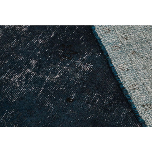 Textile Vintage Persian Rug in Blue and Black by Rug & Kilim For Sale - Image 7 of 7