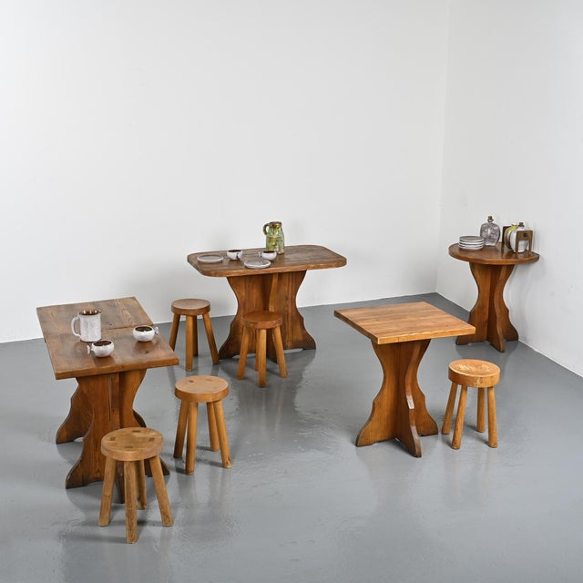 Wood Dining Table, French Alps, 1970 For Sale - Image 6 of 14