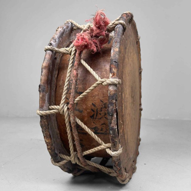 Late Edo Period Shimedaiko Japanese Barrel Drum For Sale - Image 10 of 14