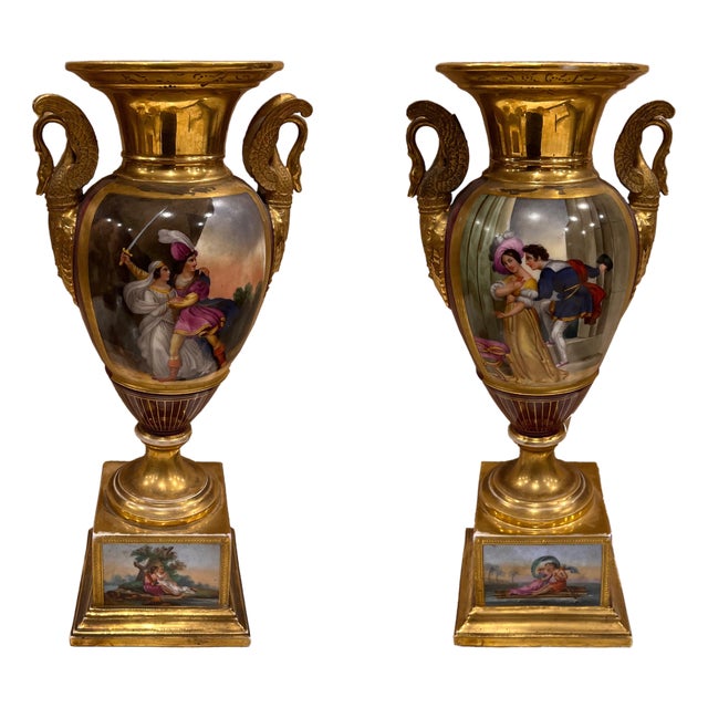 Paris Empire Vases, Set of 2 For Sale