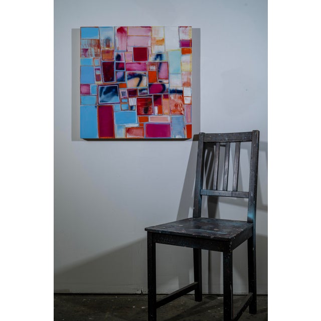 Abstract Structure 211 - Oil and Acrylic on Wood Panel by Kymm Swank For Sale - Image 3 of 5
