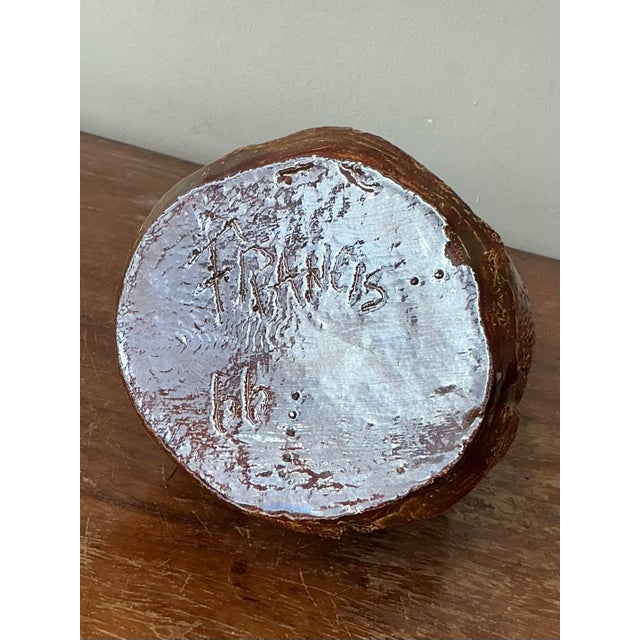 Vintage Boho Signed Studio Pottery Vase For Sale In West Palm - Image 6 of 8