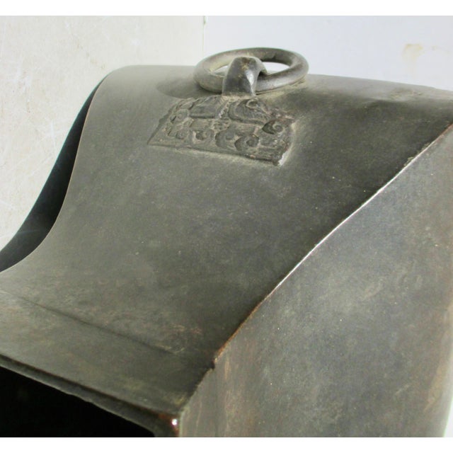 Slate Gray Chinese Han Bronze Wine Vessel 18th/19th For Sale - Image 8 of 9