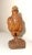 1990s Vintage Hand Carved Wood Folk Art Glass Eye Bird Eagle Sculpture Statue Figure For Sale - Image 5 of 13