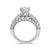14K White Gold 3 1/5 Cttw Lab Grown Diamond Vintage Style Engagement Ring - Size 6 For Sale In New York - Image 6 of 6