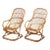 Vintage Italian Tito Agnoli Rattan Chairs - Pair For Sale