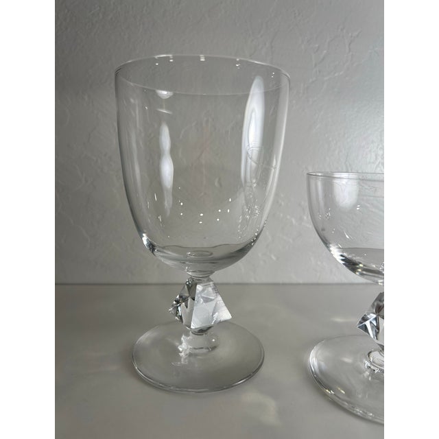 Bryce Originals 1950s Bryce Brothers Aquarius Glasses, 2 Water Goblets, 2 Champagne & 2 Cordial Glasses - Set of 6 For Sale - Image 4 of 7