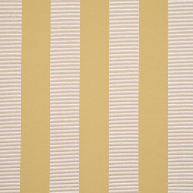 Traditional Sample - Schumacher Madison Wide Stripe Fabric In Yellow For Sale - Image 3 of 5
