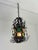 Venetian Lantern in Wrought Iron and Colored Glass, 1940s For Sale - Image 6 of 13