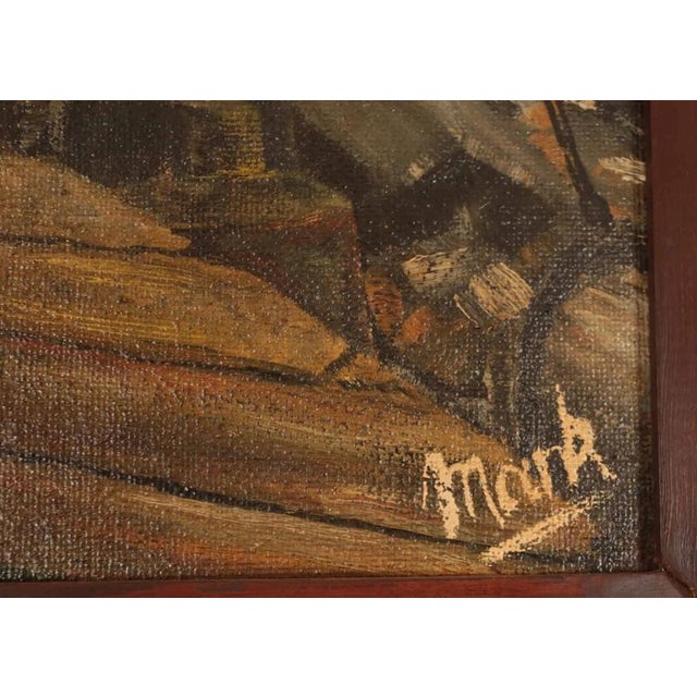 Flanders Artist, Fishermen on a Boat, Oil on Fiberboard, Framed For Sale - Image 4 of 8