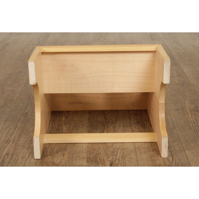 Wood Hand Crafted Maple Dovetailed Bed Steps For Sale - Image 7 of 13