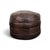 Brown Leather Patchwork Ottoman, 1970s For Sale - Image 6 of 6